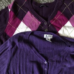 Oversized Purple Knit Sweaters Bundle